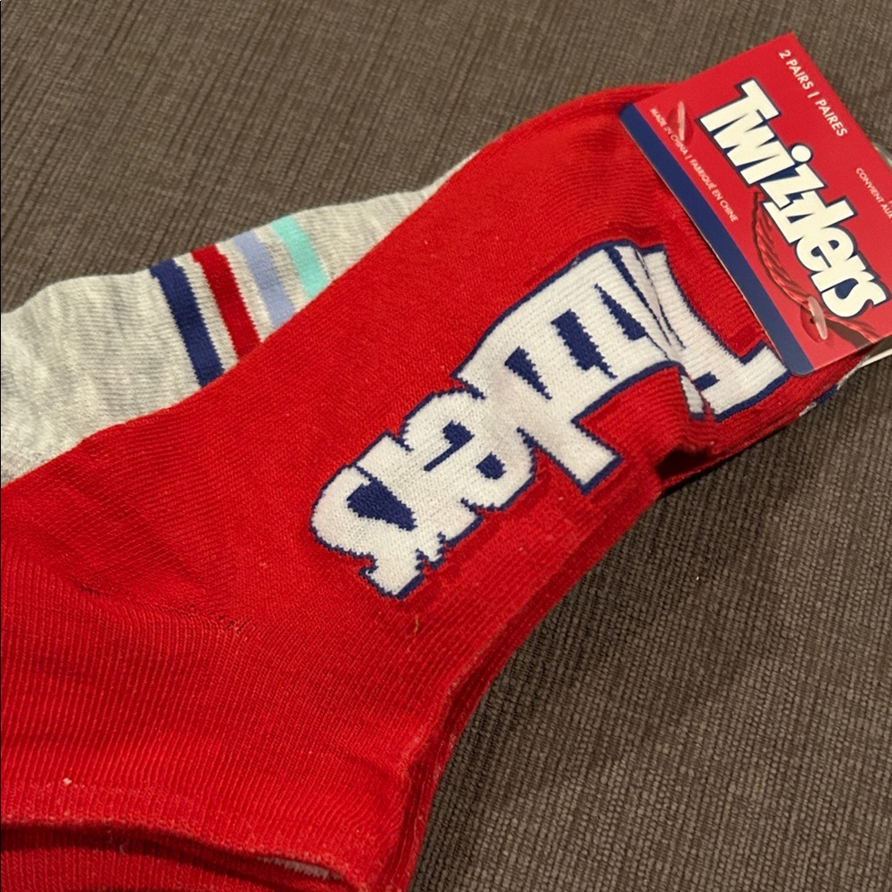 Twizzlers Socks 2pack shoe size 6-12 NWT